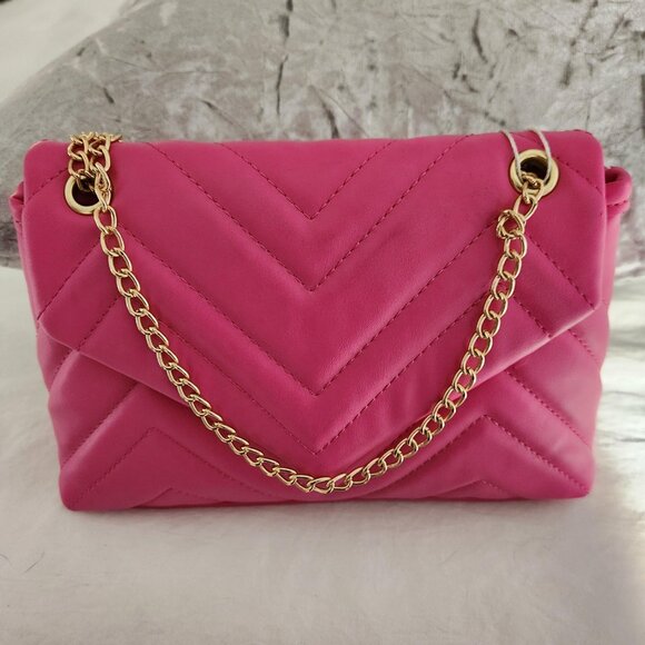 Pink Quilted Crossbody Bag NWOT - Picture 12 of 13